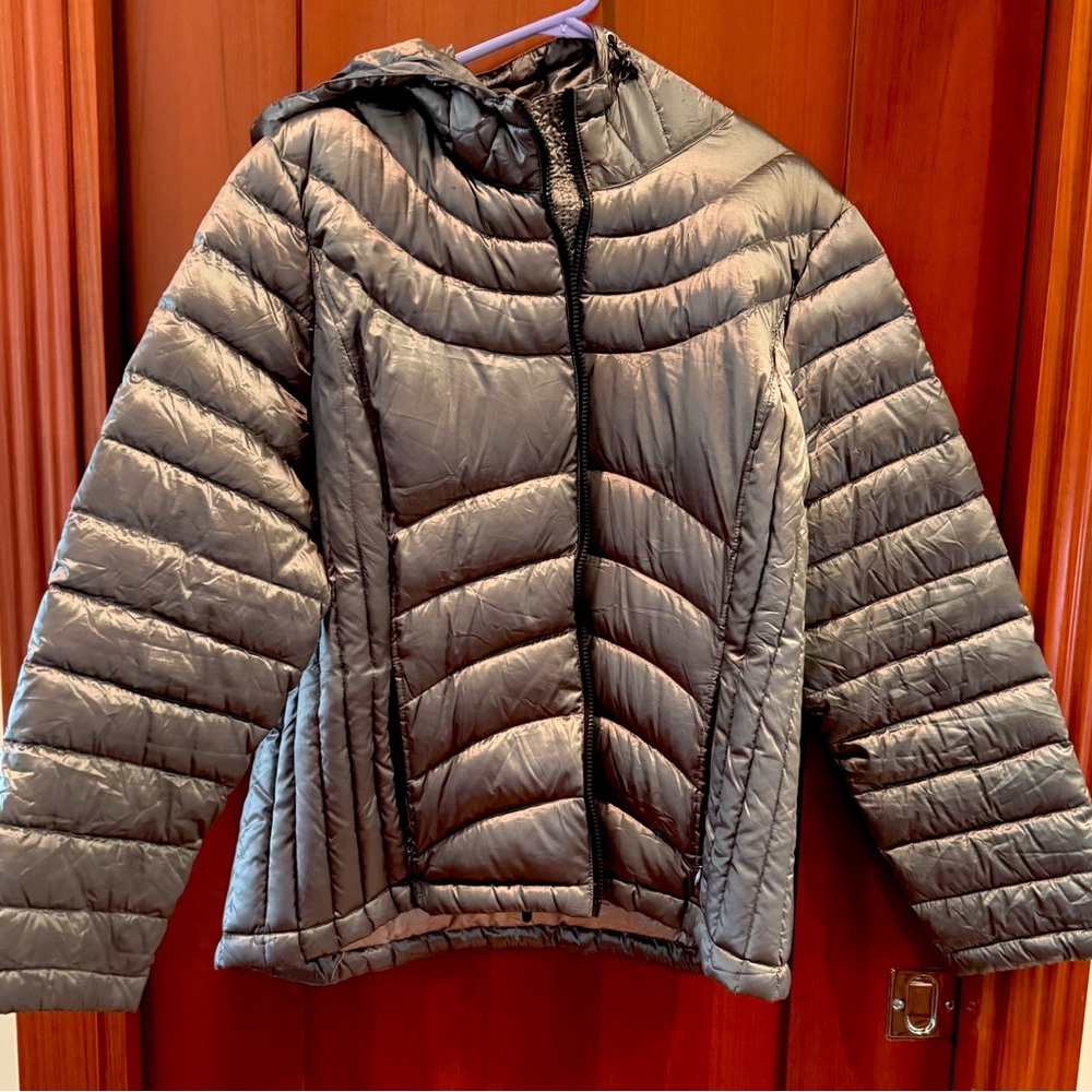 Andrew Marc Women's Metallic Gray Puffer Jacket